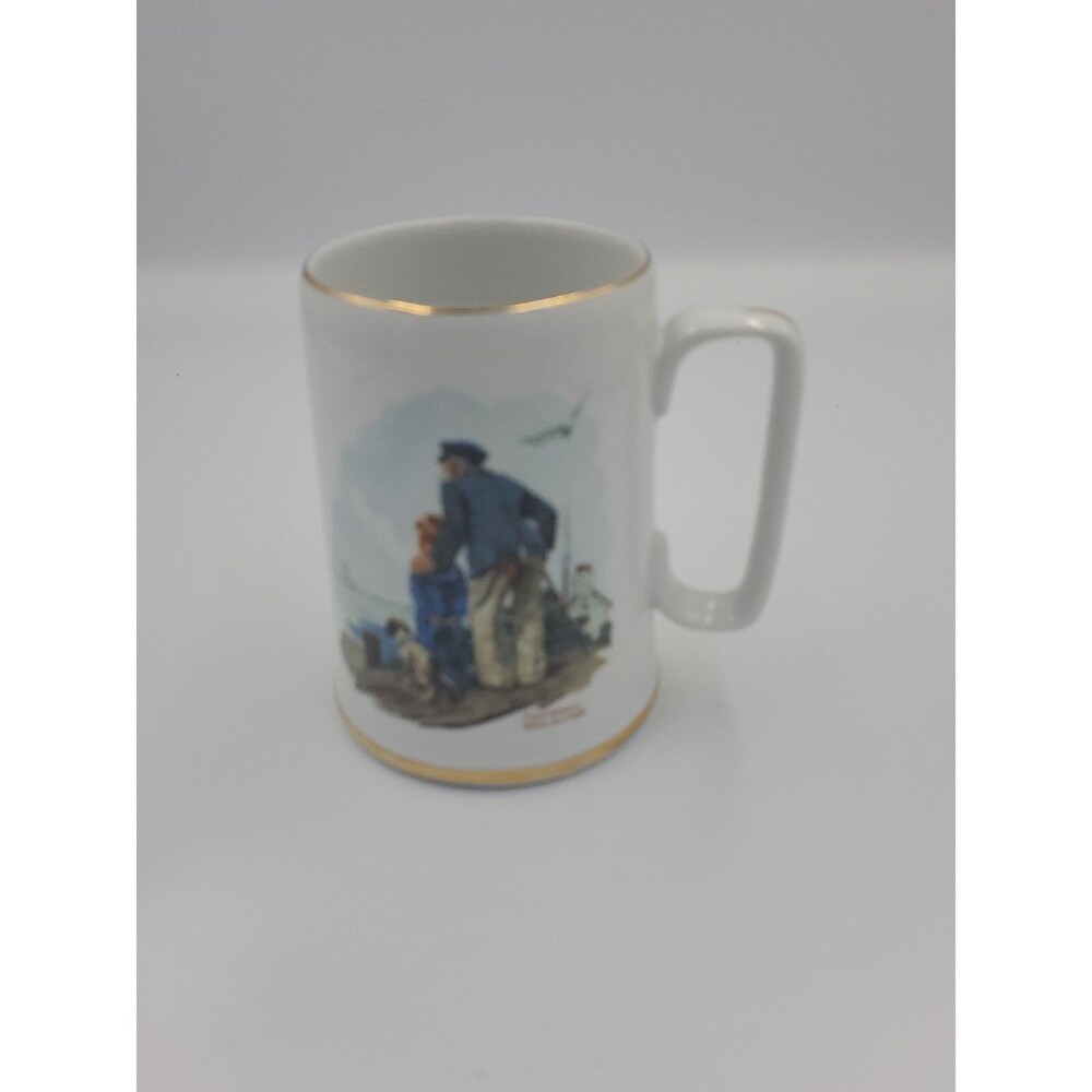 Norman Rockwell's Seafarers Collection "Looking Out to Sea" Porcelain Tankard
